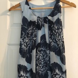 New York and Company blue shell blouse